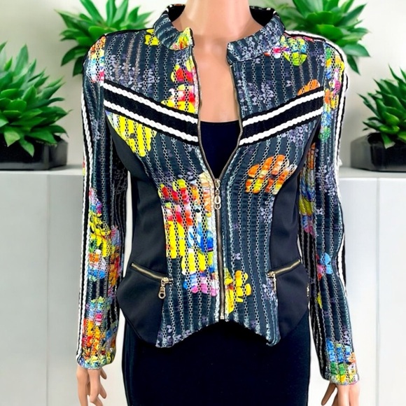 IToo Fashion Floral Mesh Blazer - Picture 5 of 14